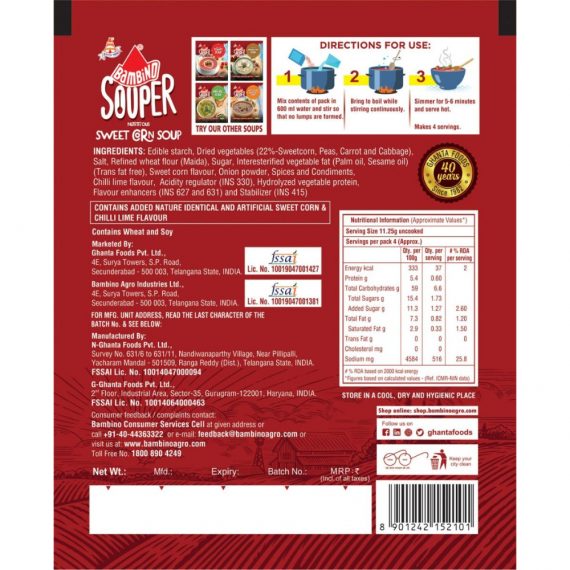 Bambino Sweet Corn Soup (45gm)