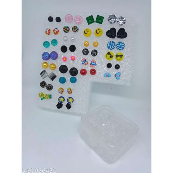 Navjai Stud Earring Artificial Jewellery Heart, Flower Shape Assorted Colour and Design Earrings For Girls And Women Birthday Gift For Girls And Kids ear ring combo set 30 pcs
