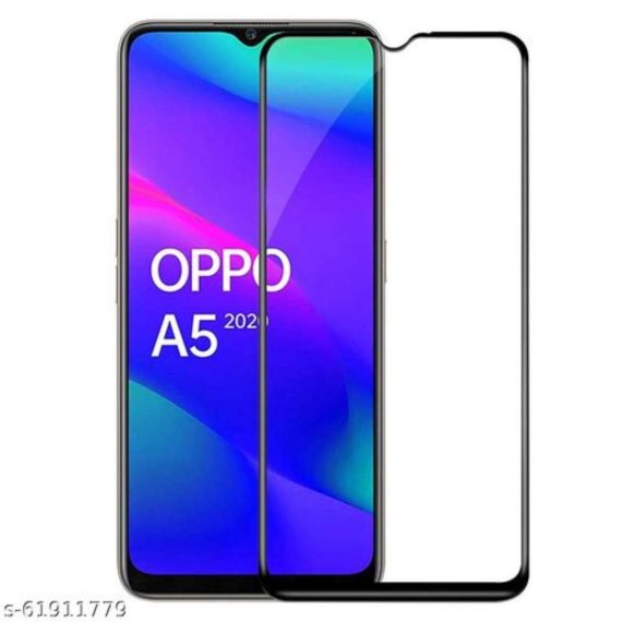 MAXBOOST® Tempered Glass Case Friendly 11D Screen Protector Compatible For Oppo A5 2020 (Black, Pack of 1) Edge to Edge Coverage with Easy Installation Kit