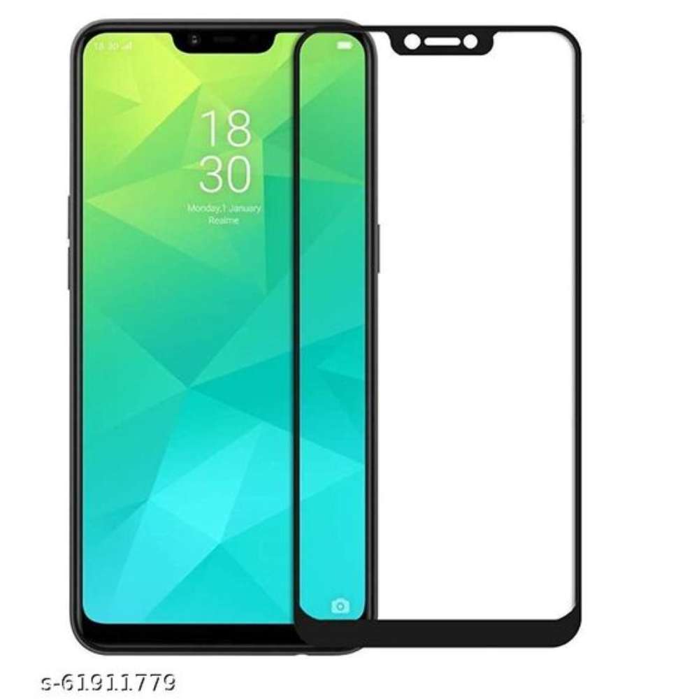 MAXBOOST® Tempered Glass Case Friendly 11D Screen Protector Compatible For Oppo A5 2020 (Black, Pack of 1) Edge to Edge Coverage with Easy Installation Kit