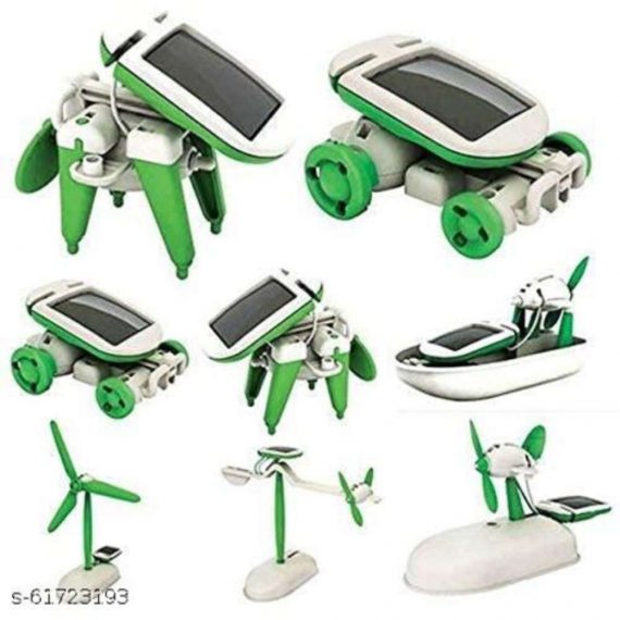JP BROTHERS 6 in 1 Educational Solar Energy Powered Toy Robot Kit Boat car for Kids/ Toys - Model Building Learning Science School Projects Kids Boys Girls Gift Age 6+ Game Multicolor