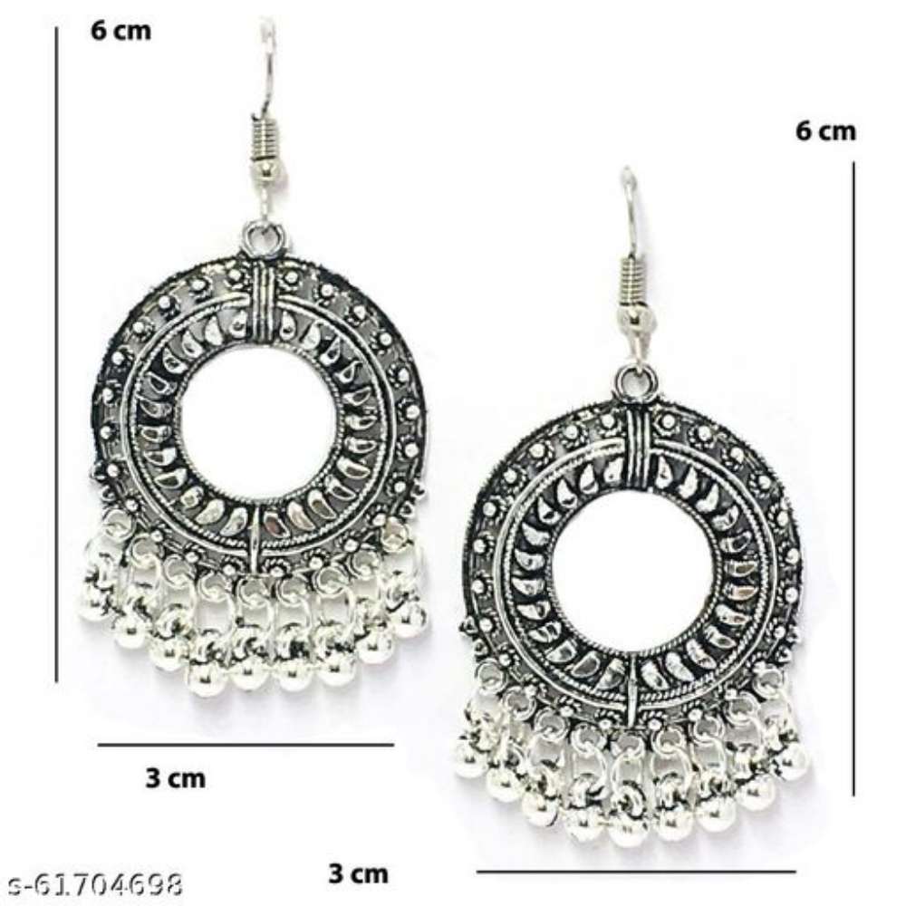 Oxidised silver Earring