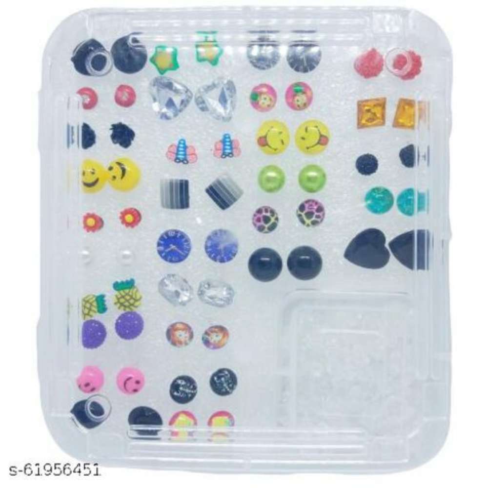 Navjai Stud Earring Artificial Jewellery Heart, Flower Shape Assorted Colour and Design Earrings For Girls And Women Birthday Gift For Girls And Kids ear ring combo set 30 pcs