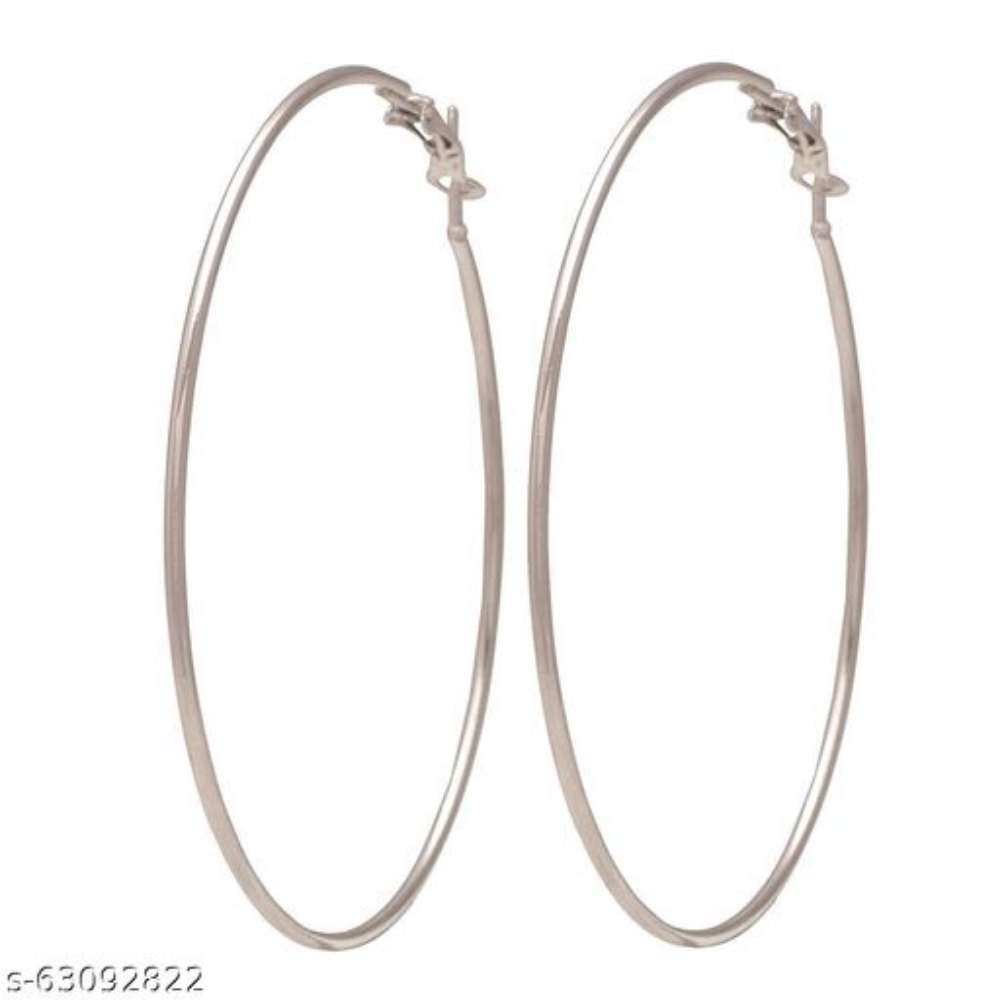 Round Hoop Silver Earring