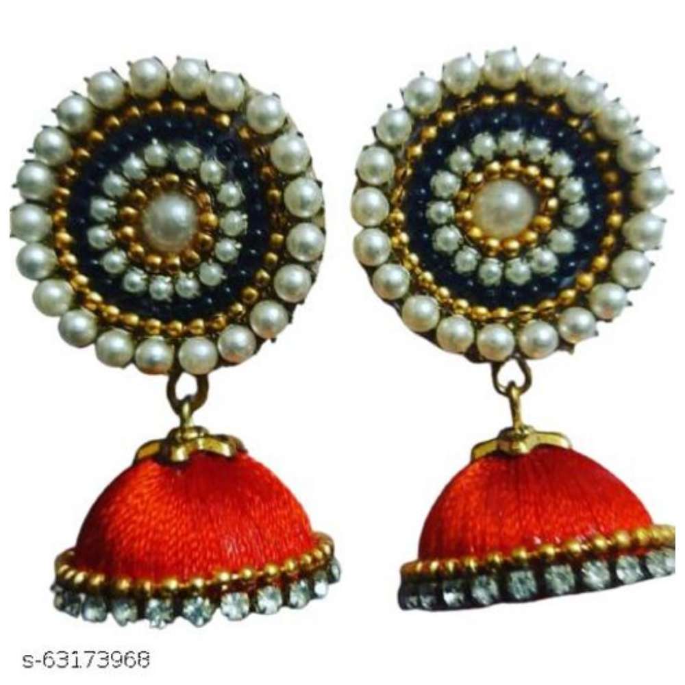Beautiful Silk Thread Earrings Pair