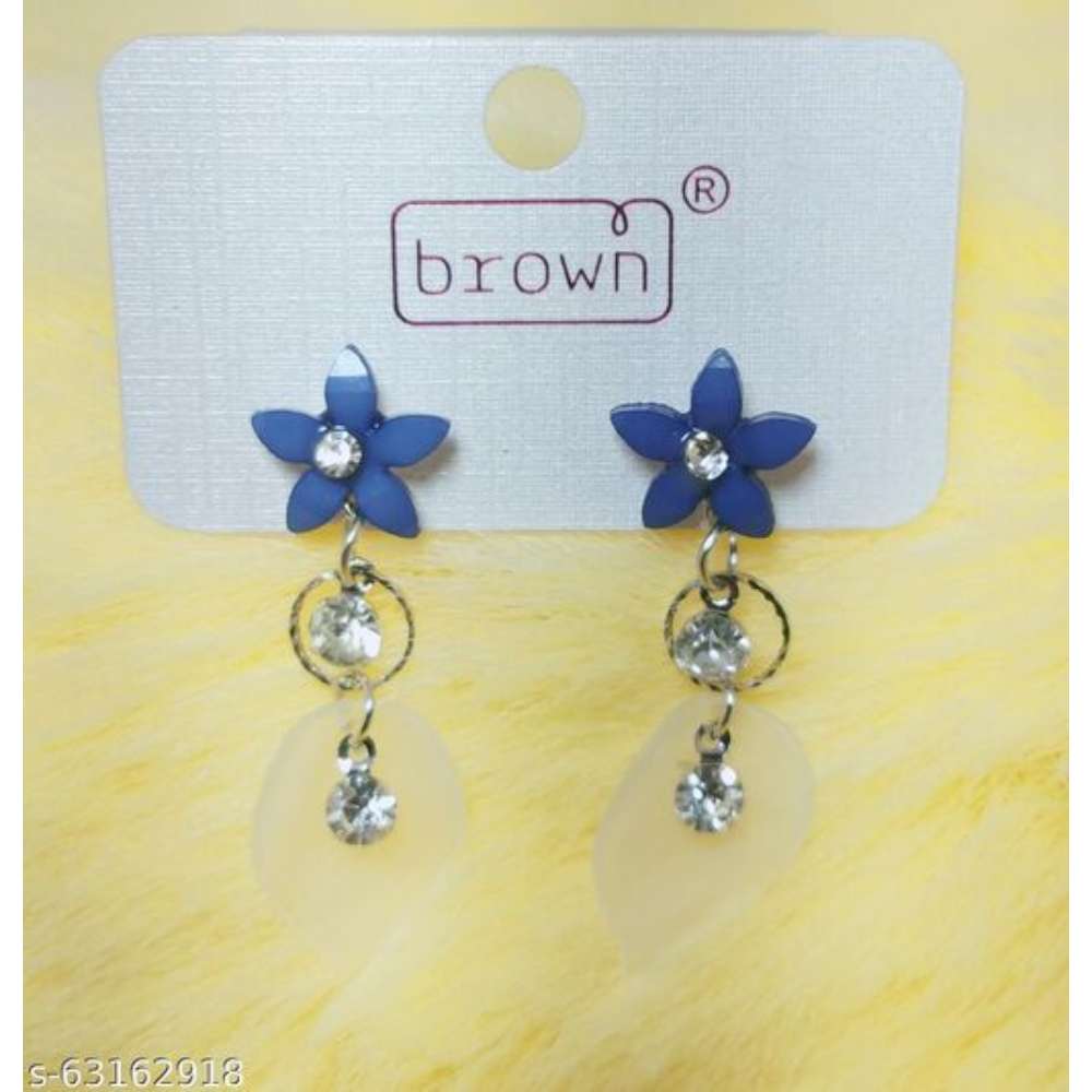 Girlish look earrings in different colors