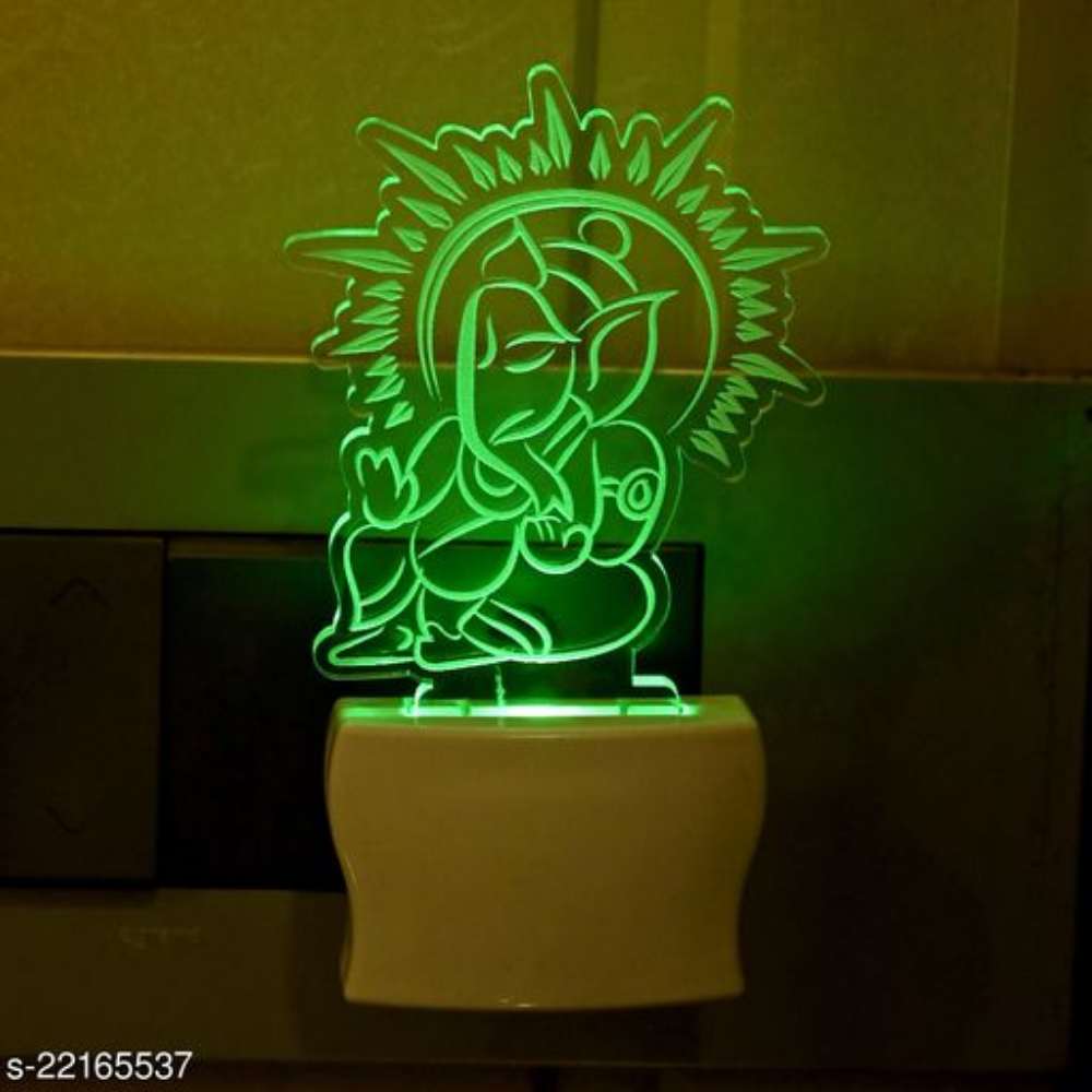 Afast 3D Illusion Effect Ganesha Multi Colour LED Night Lamp