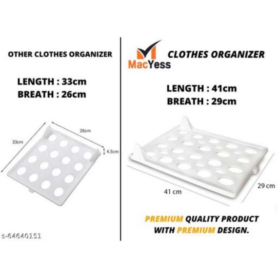 MacYess Closet Organizer, Wardrobe Organizer, Clothes Organiser, Storage Organizer For Clothes (Pack Of 20 Sheets, White)