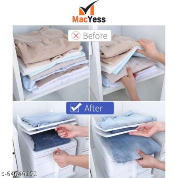 MacYess Closet Organizer, Wardrobe Organizer, Clothes Organiser, Storage Organizer For Clothes (Pack Of 20 Sheets, White)
