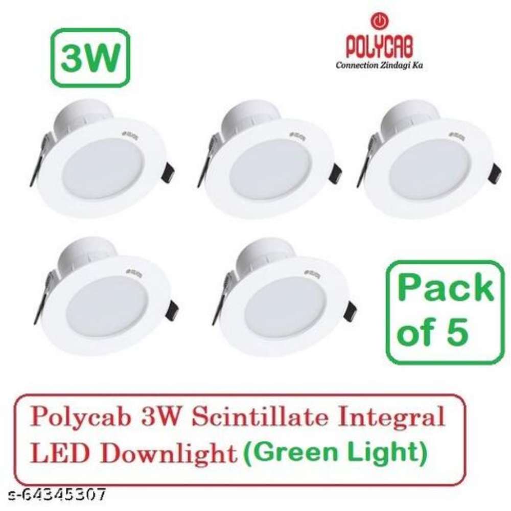 Polycab Scintillate Integral LED Downlight(Green) (3W)