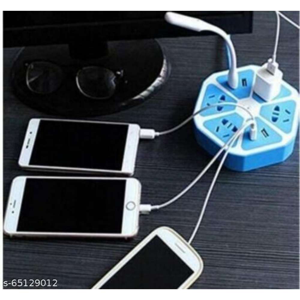 Hexagon Extension with 4 USB ports Extension Chords