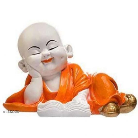 Handicraft Religious Idols of Meditating Baby Monk laughing Buddha Statue