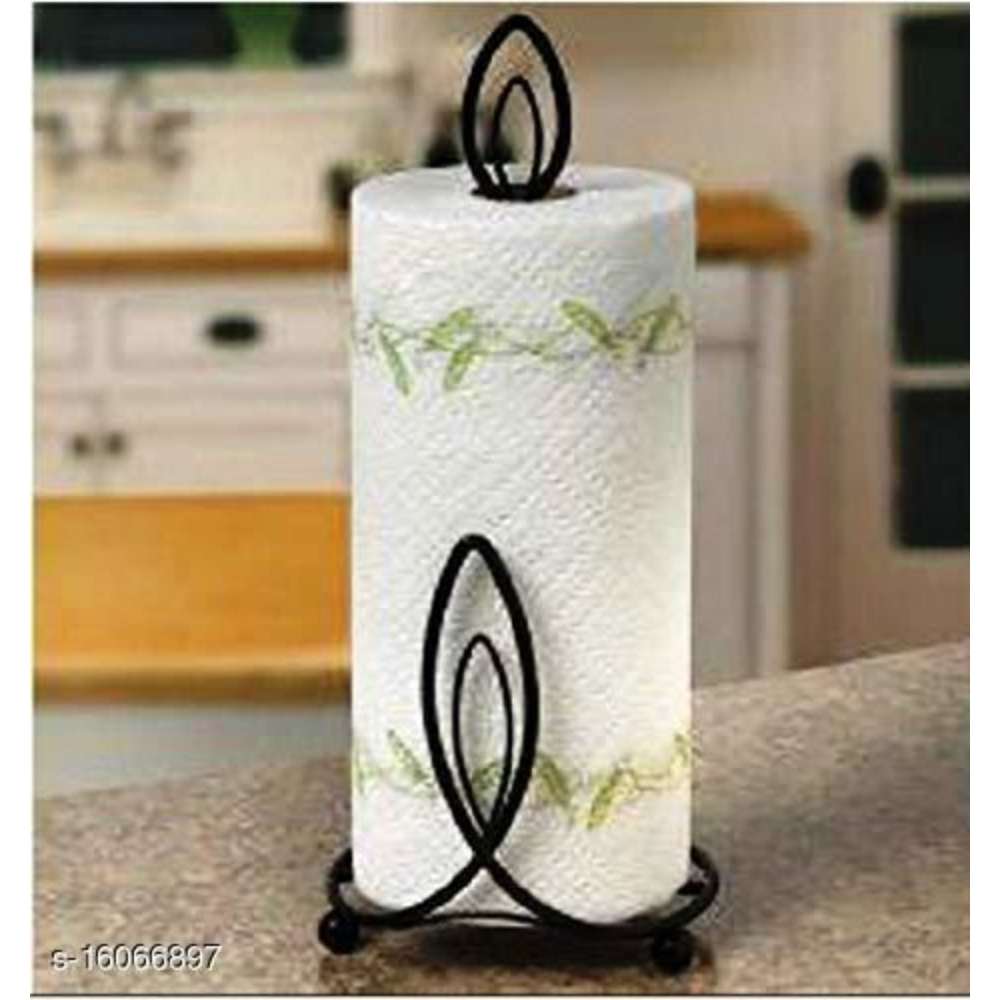 Skyline Mart Kitchen Bathroom Paper Towel Holder, Tissue Paper roll Storage Holder Stand (Black)