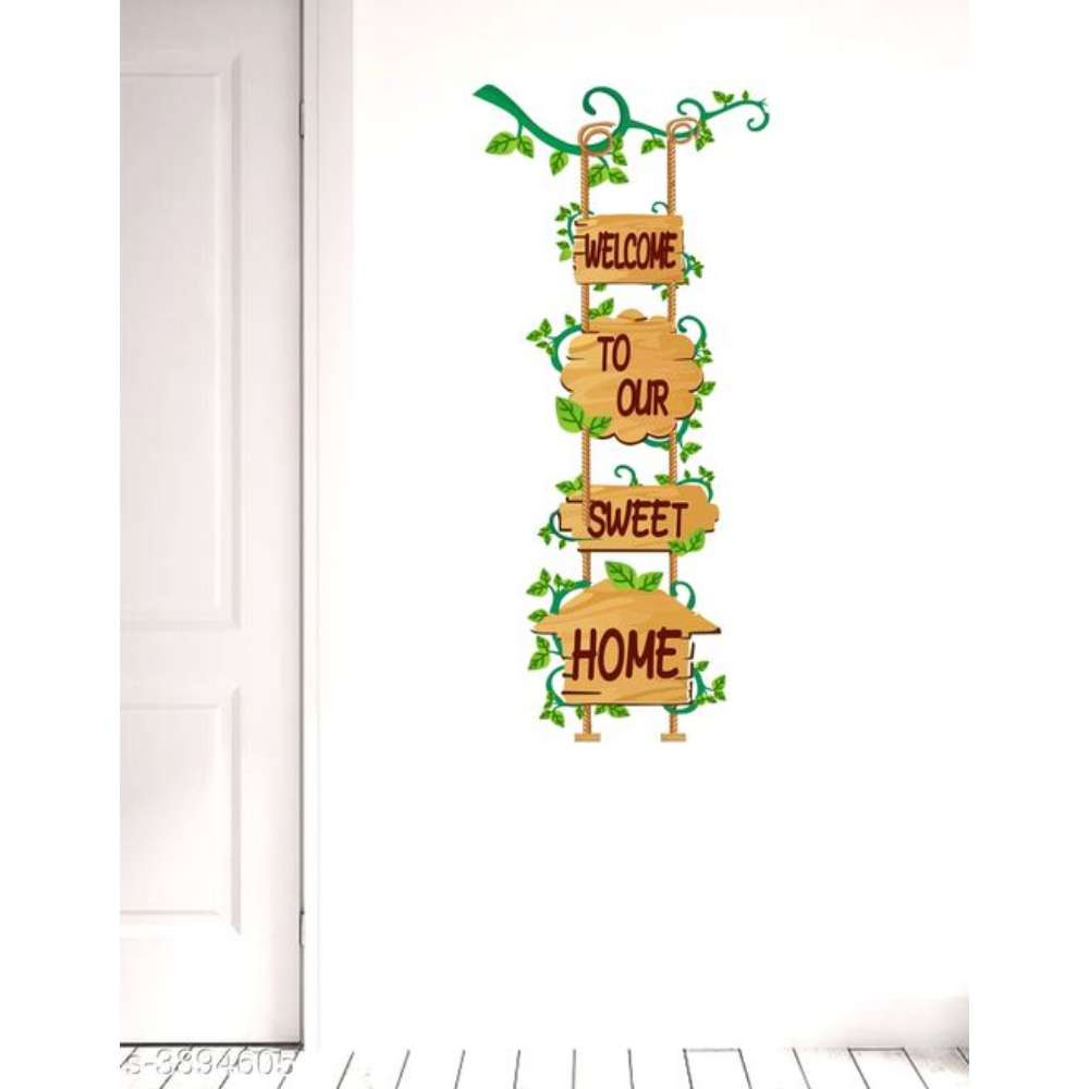 Sticker Hub Welcome To Our Sweet Home Wall Sticker PVC Vinyl Standard Size - 61cm X 120cm Color-Multicolor,