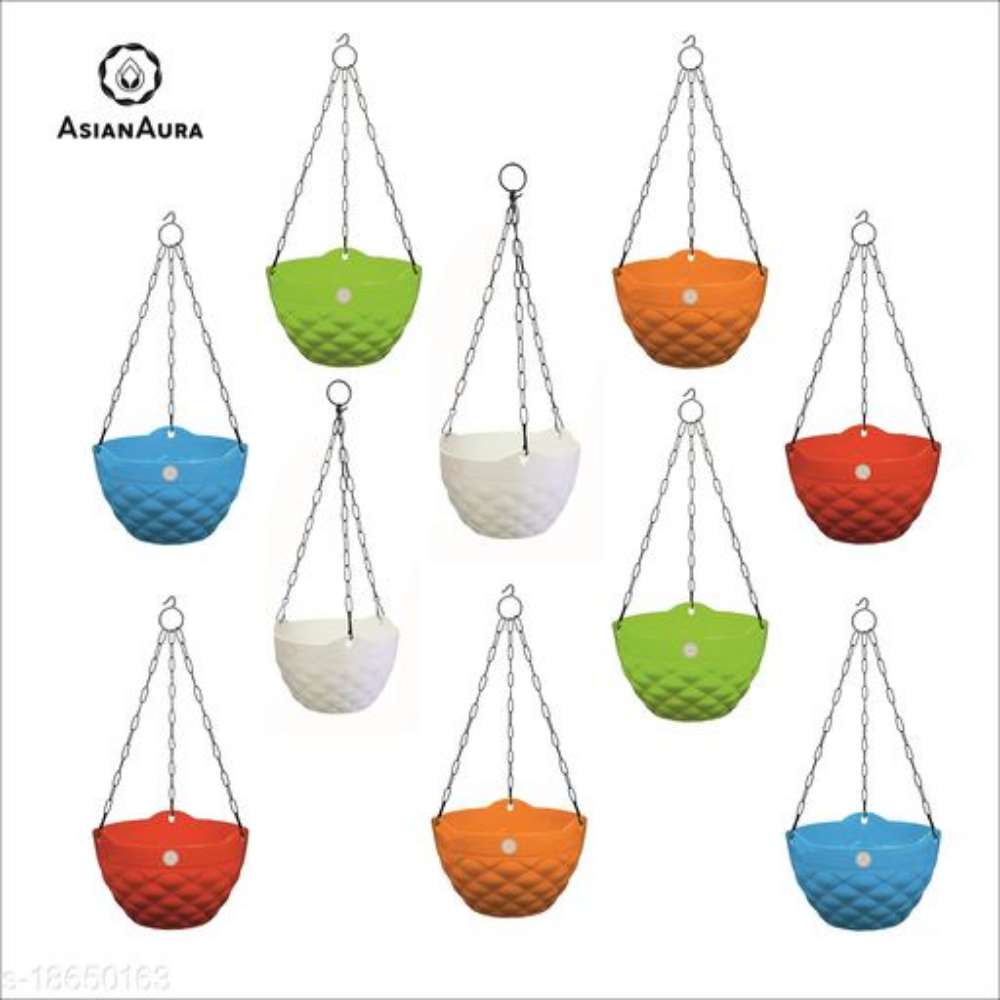CEC Hanging Pots/Hanging Planters/Planters for Plants/Hanging Flower Pot- Set of 12