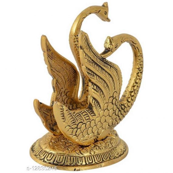 Oxidize Metal Decorative Golden Swan Duck Shape Napkin, Tissue Paper Holder for Dining Table (Size L*B*H :10 x 7 x 11 cm, Golden)