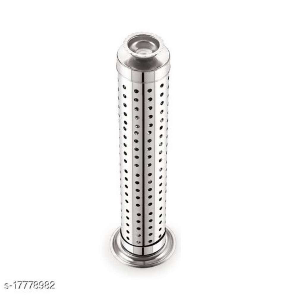 Krivish Stainless Steel Agarbatti Incense Stick Stand, Dhoop Batti Stand Holder With Ash Catcher For Home, Office & Temple (1 Pc)