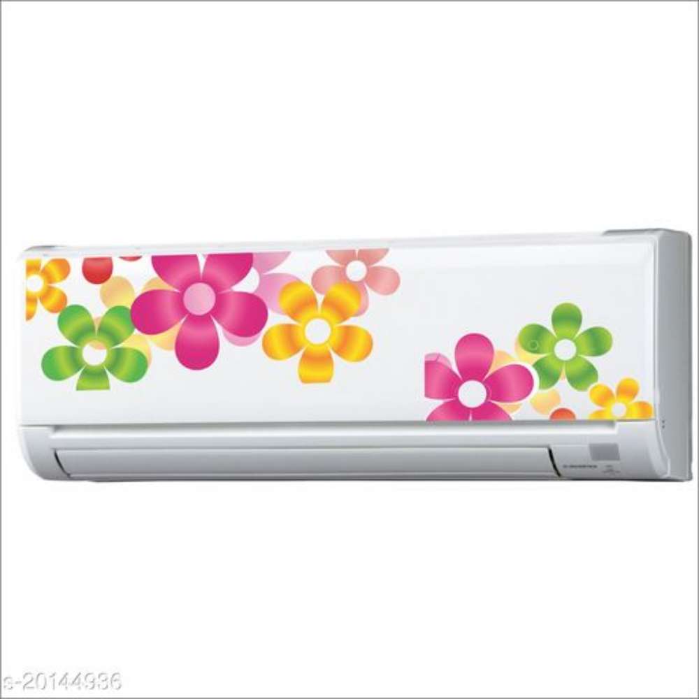 Decals Stock ac Sticker Fridge Sticker Wall Sticker Split Ac Stickers Air Conditioner Sticker - Standard Size (Vinyl, Multicolor) ac6