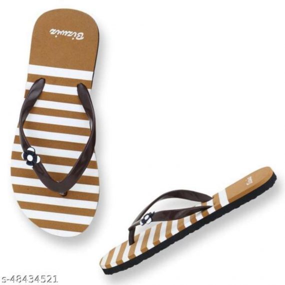 Stylish & Comfortable Brown Fabrication Slippers / Flip Flop for Women