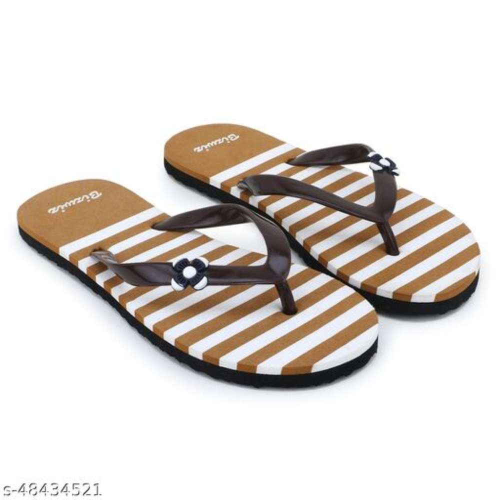 Stylish & Comfortable Brown Fabrication Slippers / Flip Flop for Women