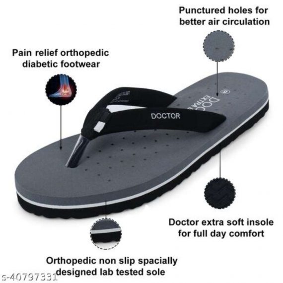 DOCTOR EXTRA SOFT Slipper for Women's - Orthopaedic and Diabetic Comfort Ortho Care, Pregnancy Flip-Flop and House Slipper for Women's OR-D-19