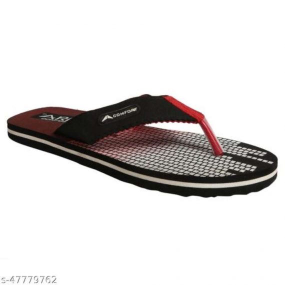 ARN COMFORT Stylish Men's Light Weight Black Slippers