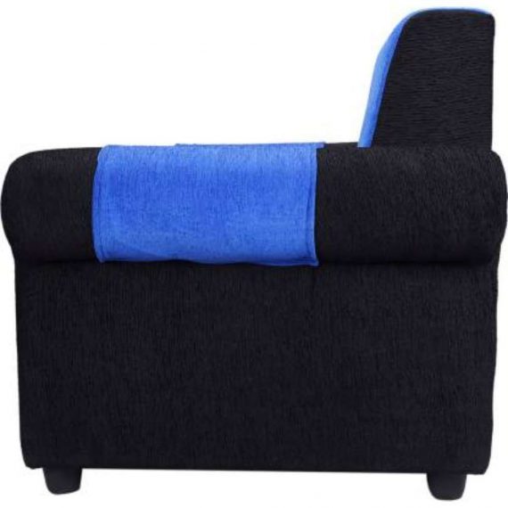 Fabric 3 + 1 + 1 Blue Black Sofa Set (Delivery condition - DIY(Do-It-Yourself))