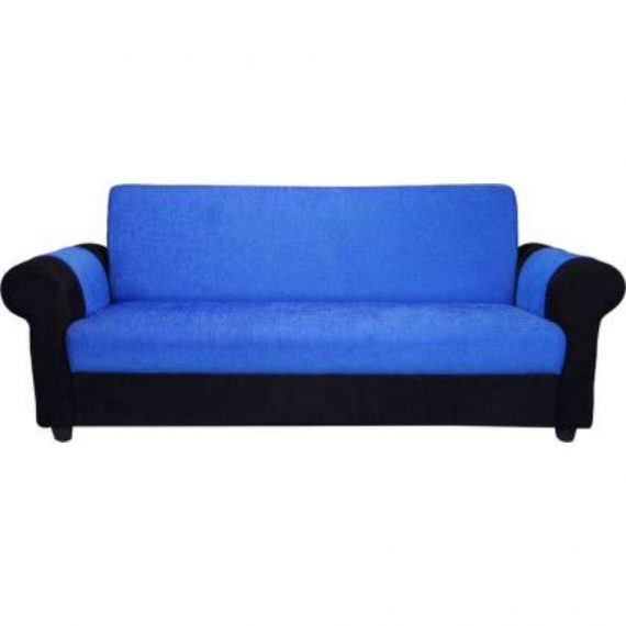 Fabric 3 + 1 + 1 Blue Black Sofa Set (Delivery condition - DIY(Do-It-Yourself))