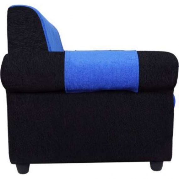 Fabric 3 + 1 + 1 Blue Black Sofa Set (Delivery condition - DIY(Do-It-Yourself))