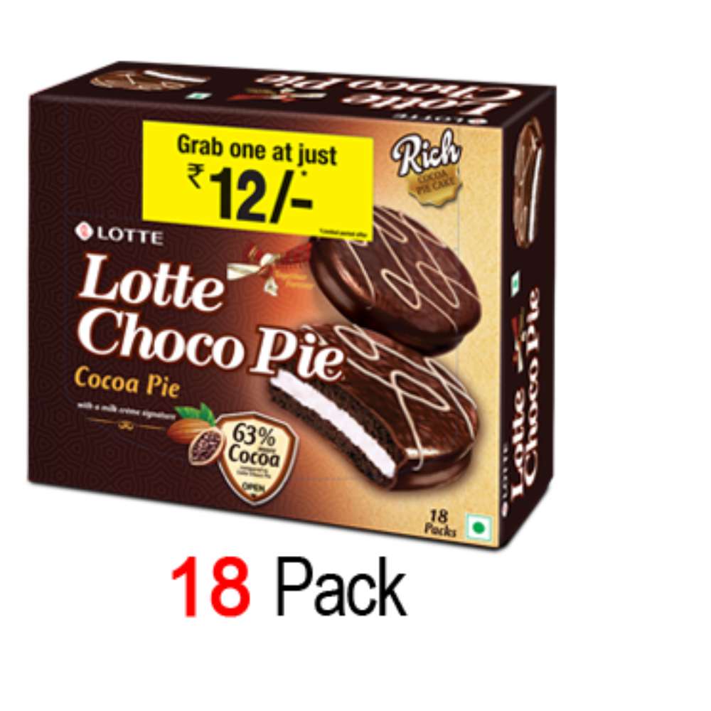 Lotte Choco Pie Rich Cocoa pie (Pack of 18)