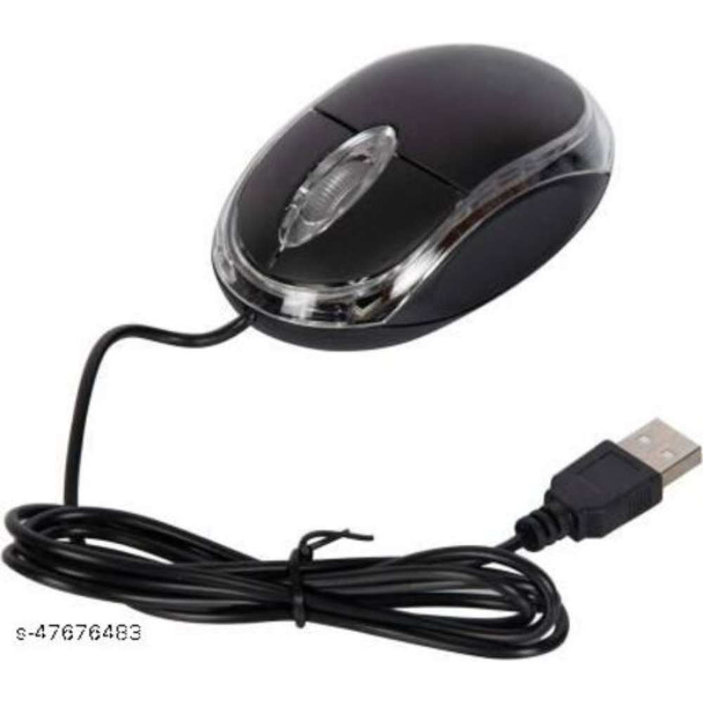 3D Optical wired USB Mouse Black