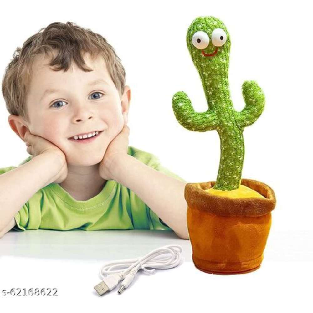 Dancing Cactus Talking Toy,Cactus Plush Toy, Wriggle Singing Recording Repeats What You Say Funny Education Toys for Babies Children Playing, Home Electronic Toys
