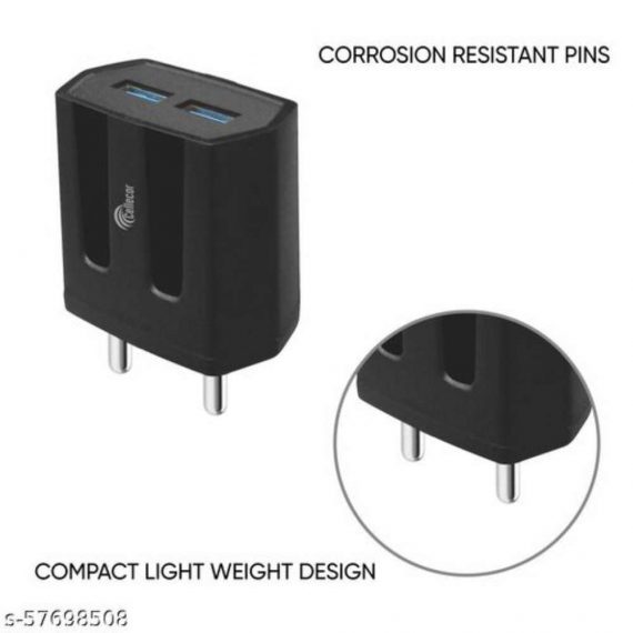 Cellecor Super Fast 12W Mobile Charger With 2.4A Fast Charging Micro And C-Type USB Cable For Android Devices ( BIS certified)