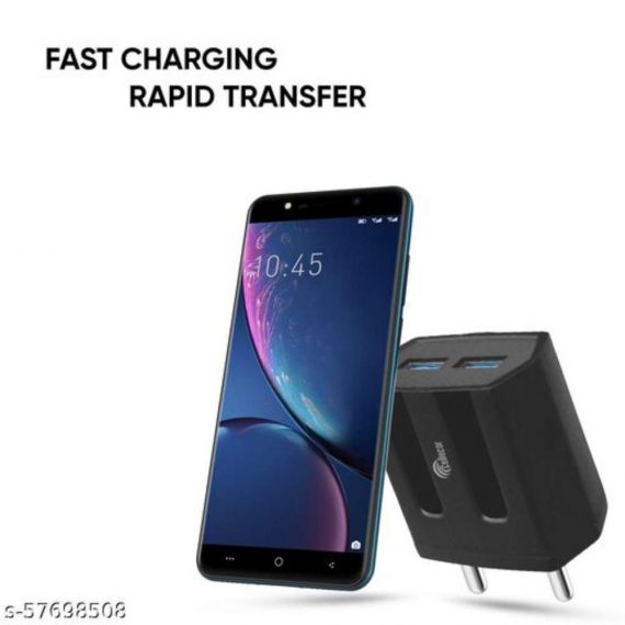 Cellecor Super Fast 12W Mobile Charger With 2.4A Fast Charging Micro And C-Type USB Cable For Android Devices ( BIS certified)