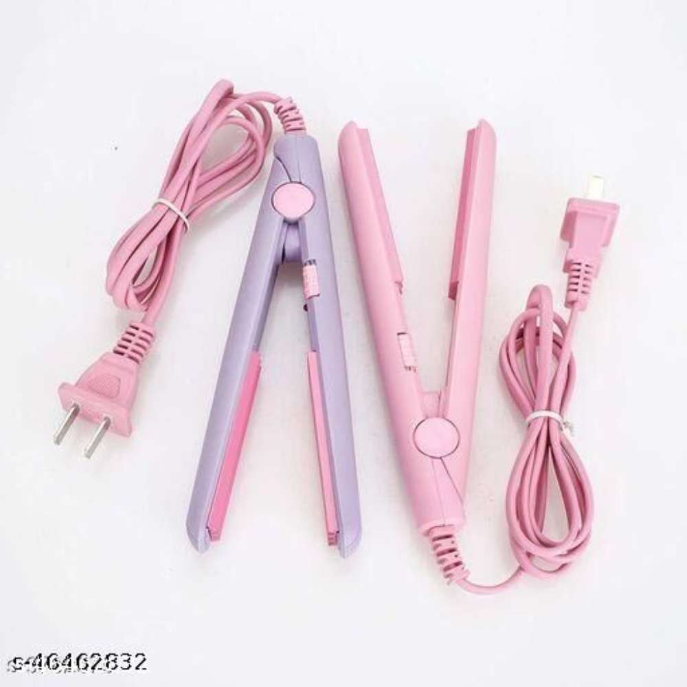 Mini Portable Electronic Hair Straightener set of 2pc
