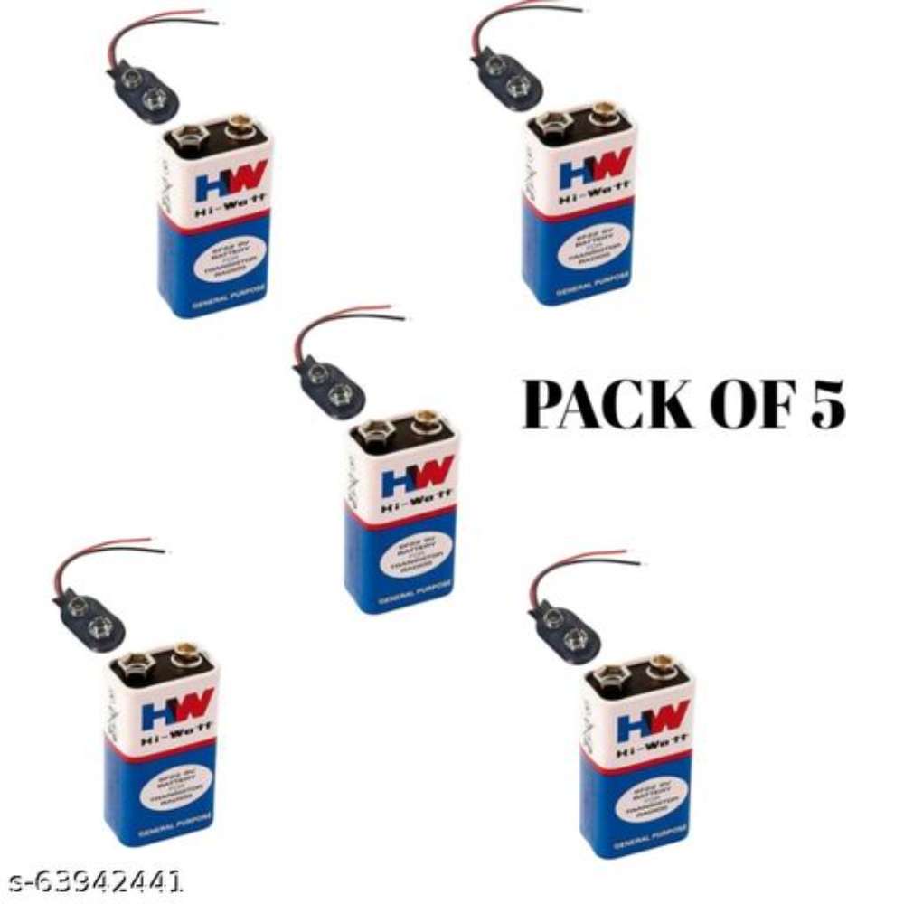 HW-WATT BATTERY BEST QUALITY | LONG LIFE | 600 MAH | PACK OF 5
