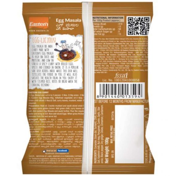 Eastern Egg Masala Powder 100 g pouch (Pack of 10)
