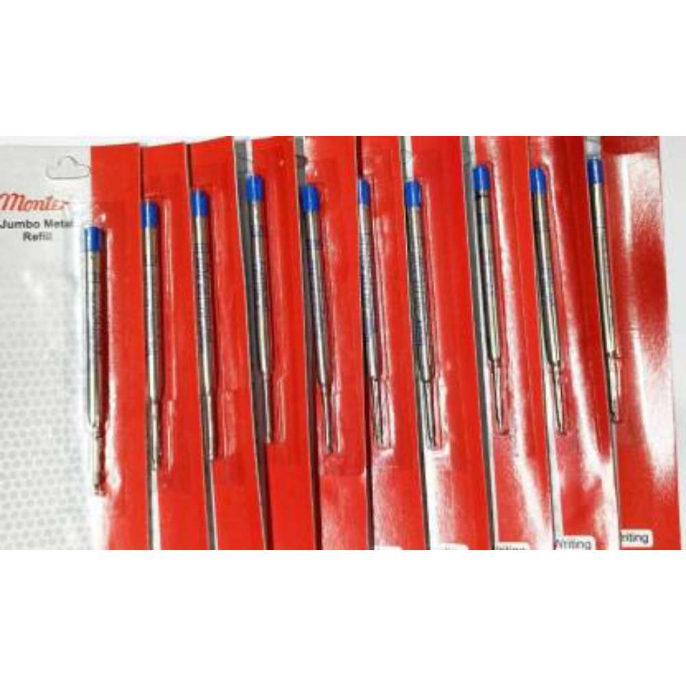 Montex Jumbo Metal Ball Pen Refill (Pack of 10)