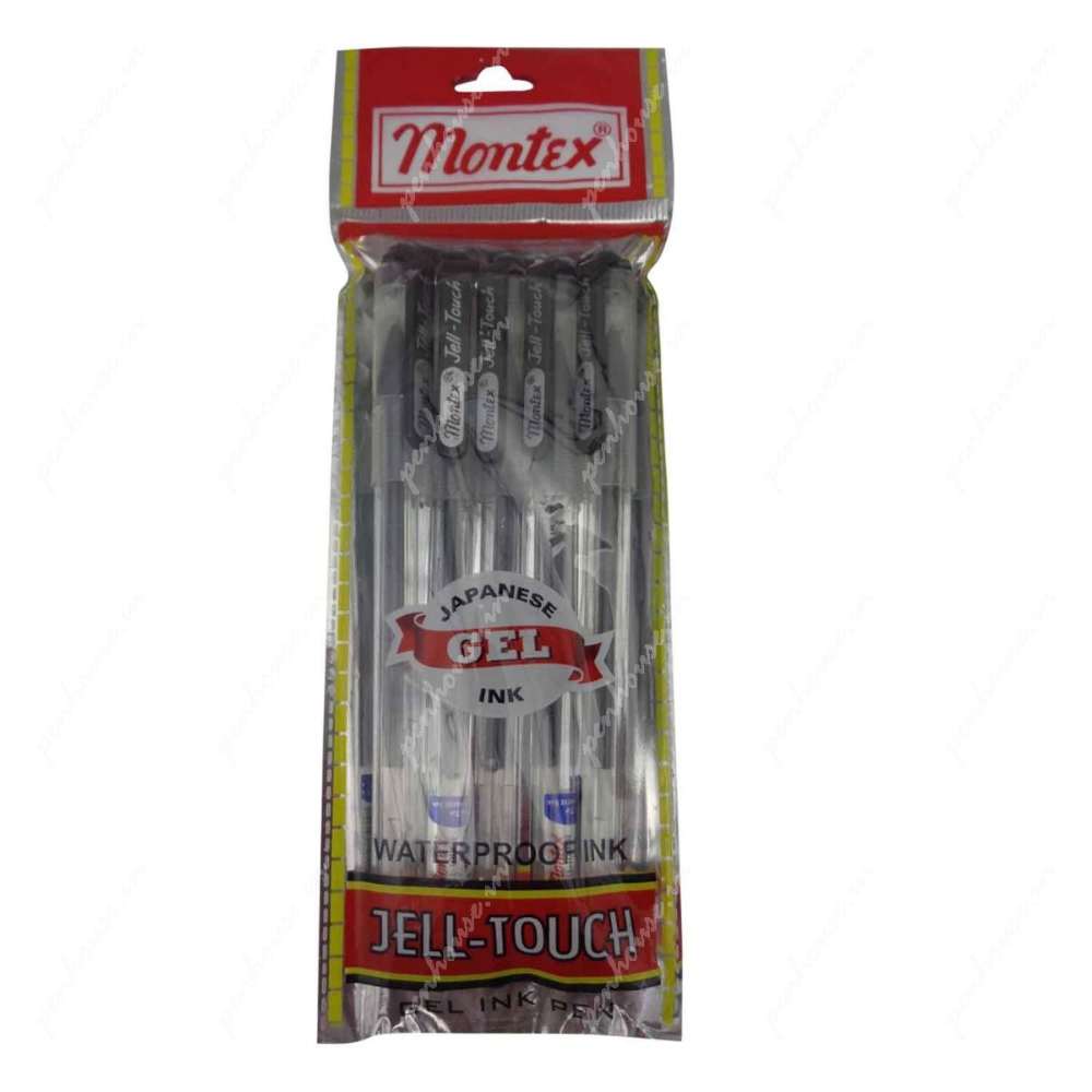 Montex Jell Touch Pen, Black (Pack of 20)