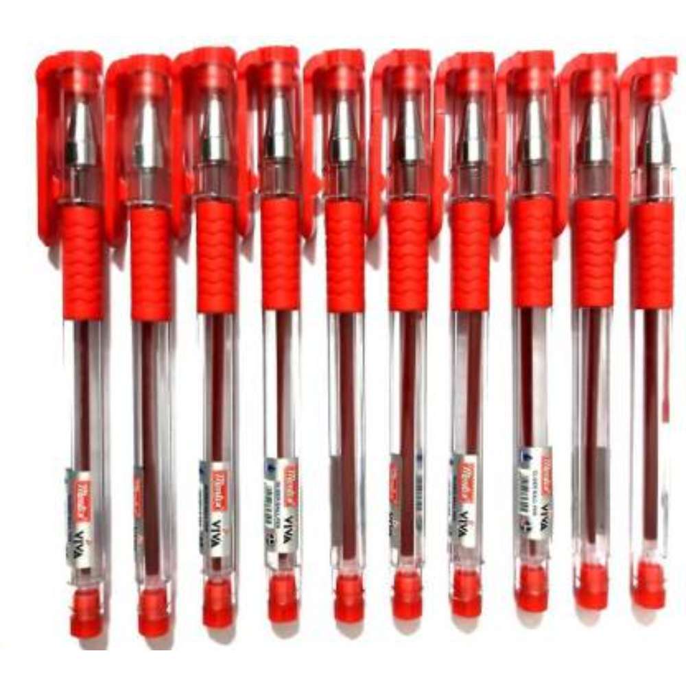 Montex Viva Ball Pen,Red (Pack of 20)