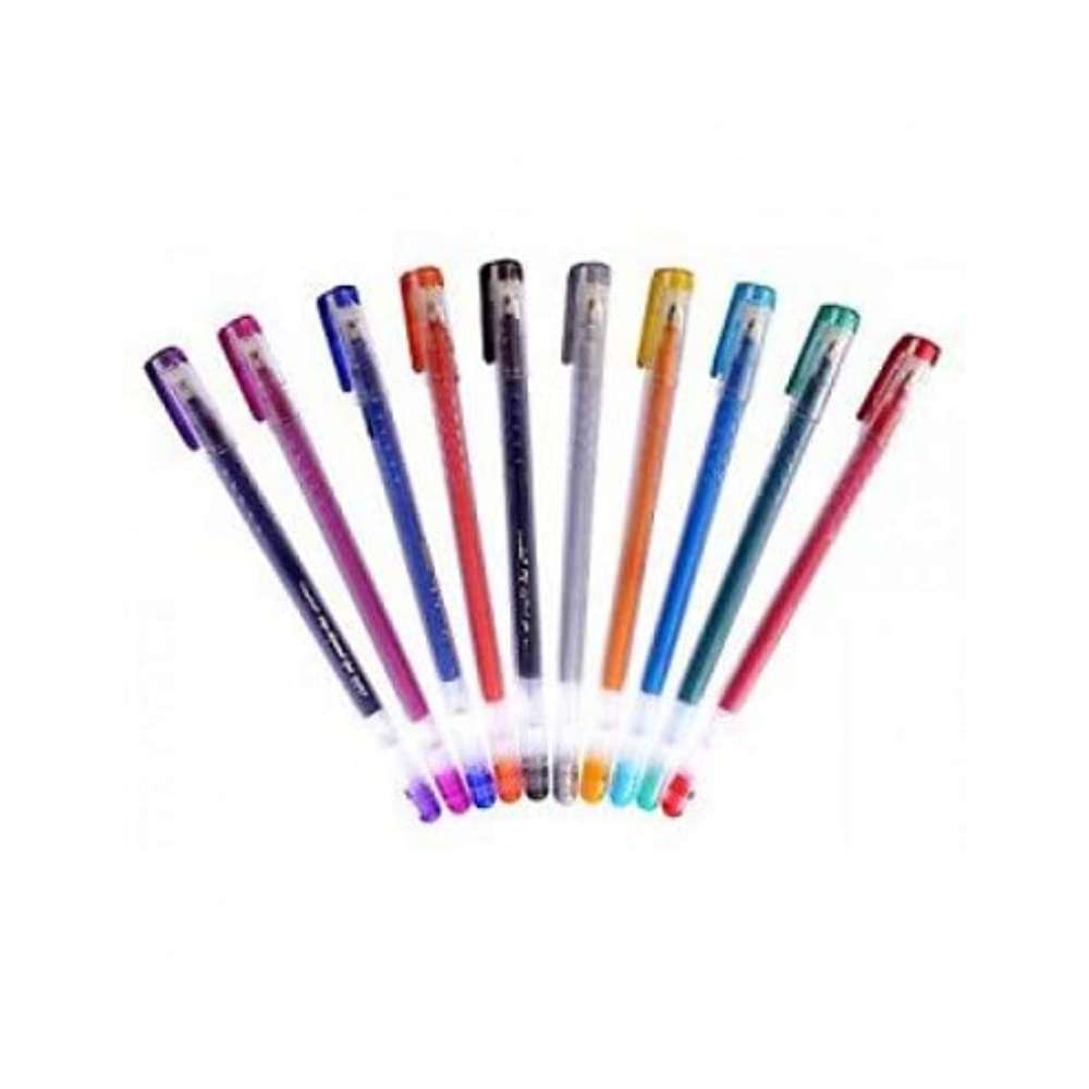 MONTEX PENS Hi-Speed Sparkle Gel Pens (Multicolour) (Pack of !0)