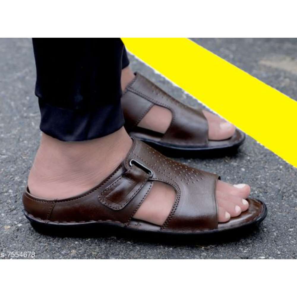Genuine Leather Sandal For Men's