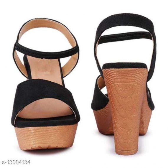 Attractive Women's Suede Black Wedges
