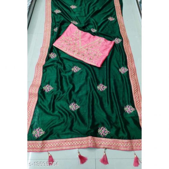 Yashruti Fashion Vichitra Very Soft Fabric Stunning women's Saree