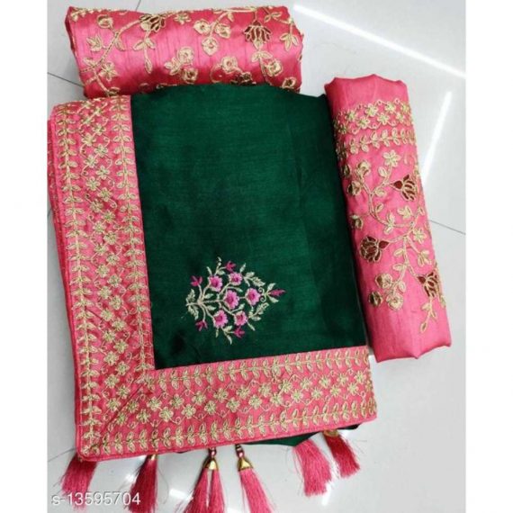 Yashruti Fashion Vichitra Very Soft Fabric Stunning women's Saree