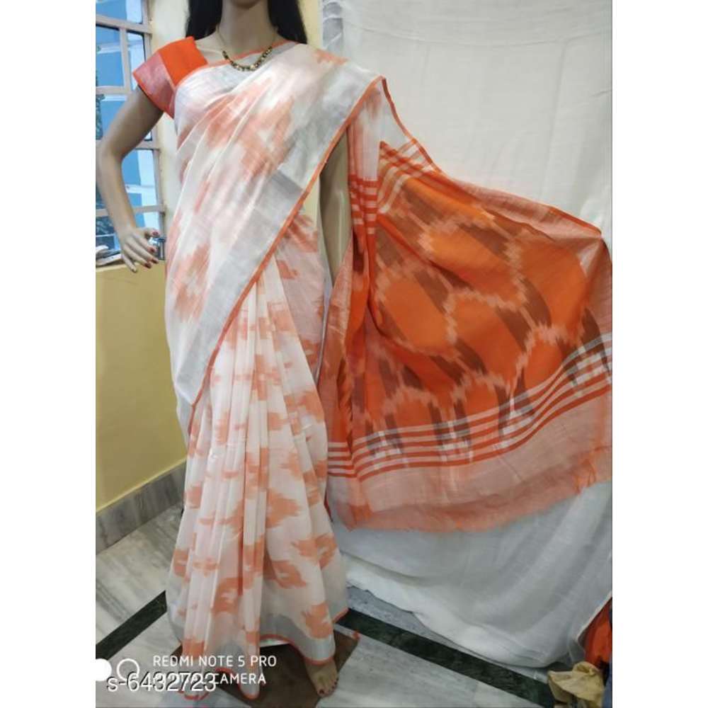 Adorable Women Cotton Ikkat Sarees