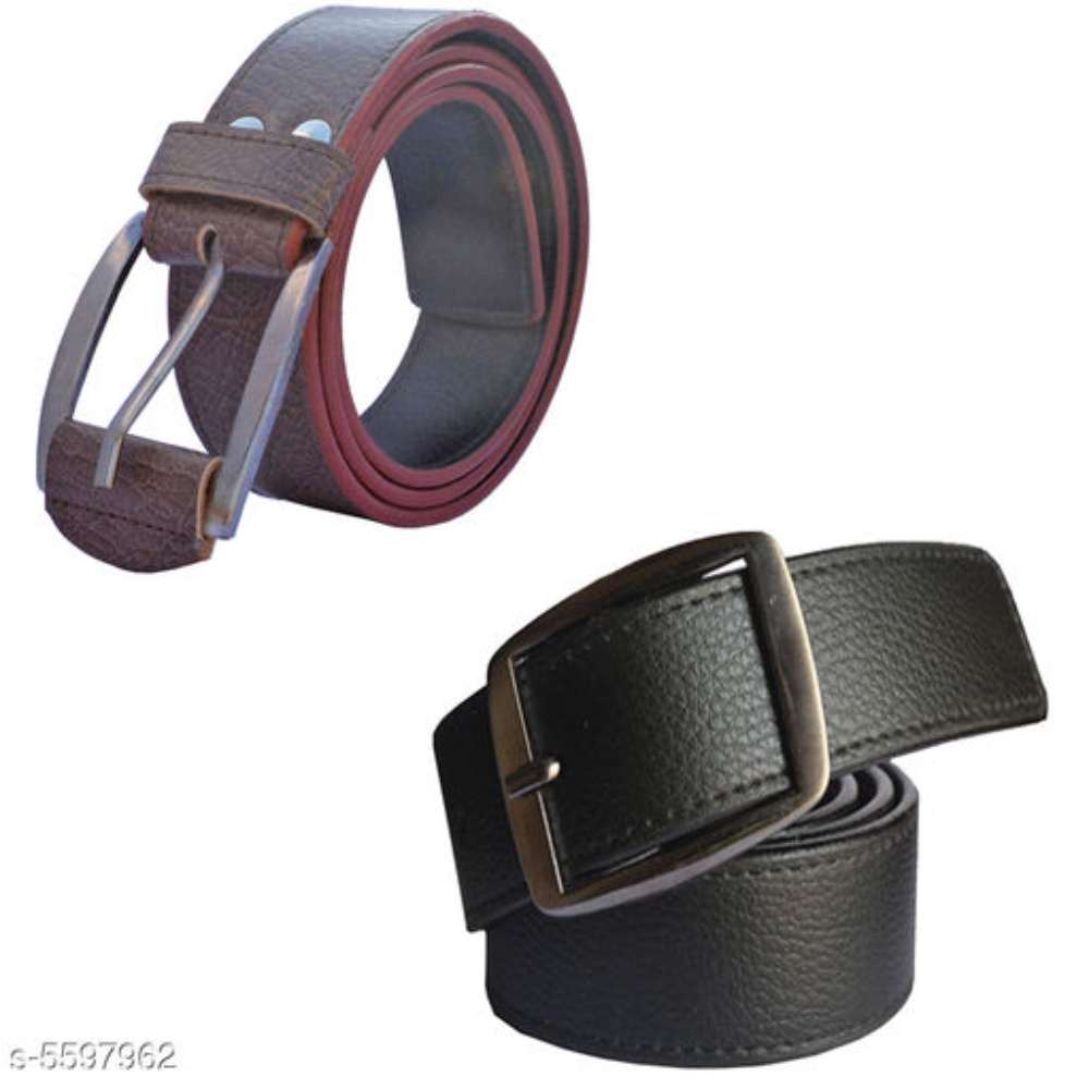 HENEDA Men's Brown Casual Synthetic Belt
