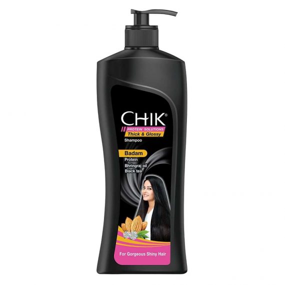 Chik Anti-Dandruff Shampoo 650ml and Chik Thick & Glossy Black Shampoo, 340ml