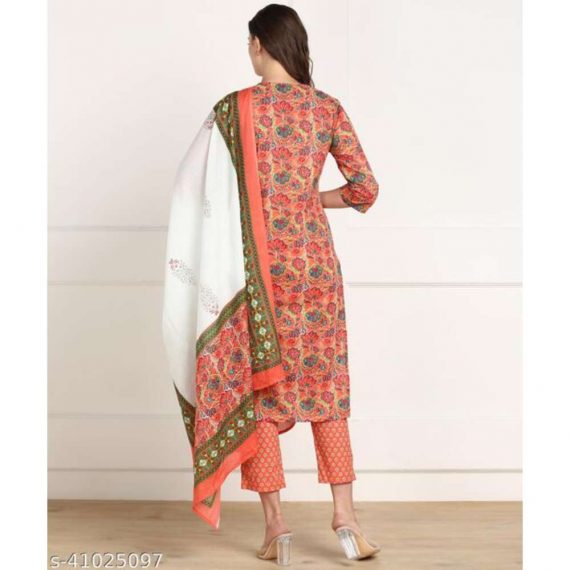RAJDULARI RAJASTHANI KURTA / KURTI SET WITH DUPATTA (ORANGE)