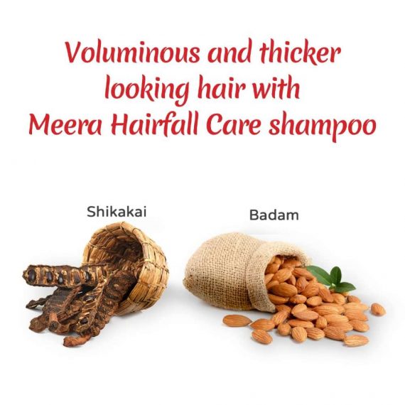 Meera Hairfall Care Shampoo, With Goodness Of Badam and Shikakai, For Men And Women, 1L